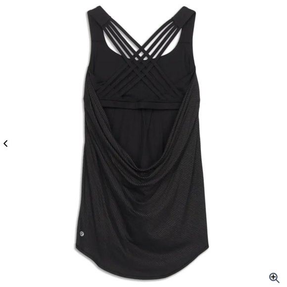Lululemon Free To Be Wild 2-In-1 Tank Top Black/Black Size 6 - Picture 6 of 6